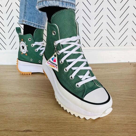 ⭐Converse Run Star Hike Hi Platform 7 Womens Shoes Floral Green Sneakers A11562C - Picture 8 of 14